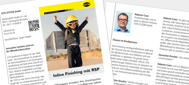 Fachinterview in der Sonderpublikation „Druckweiterverarbeitung“ in der Ausgabe Nr. 13/14 vom 19. Juli 2018